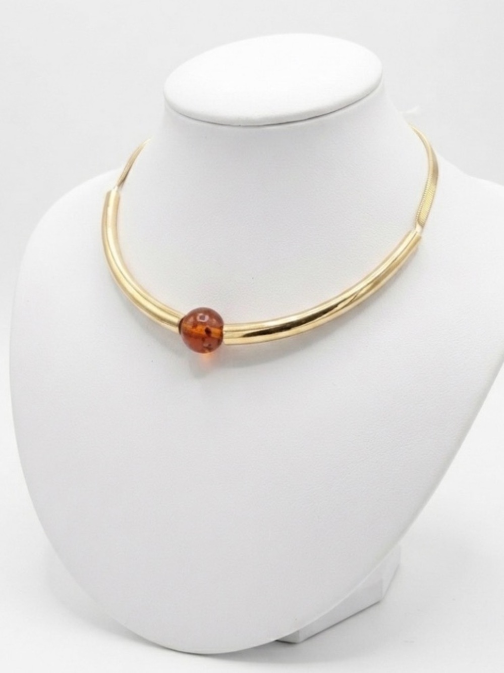 NWT ⚜️🤎⚜️ True To Form Gorgeous Golden Tone Brown Bead Necklace